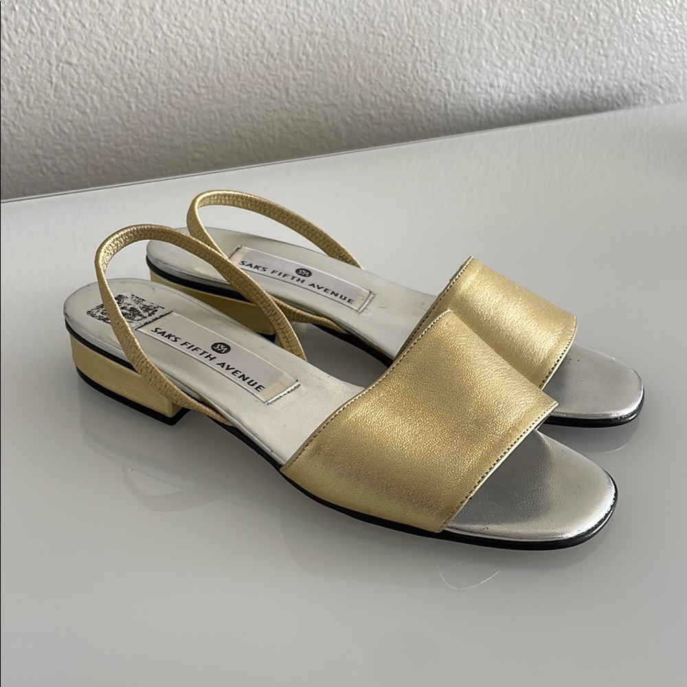 Saks Fifth Avenue Gold Women's Sandals